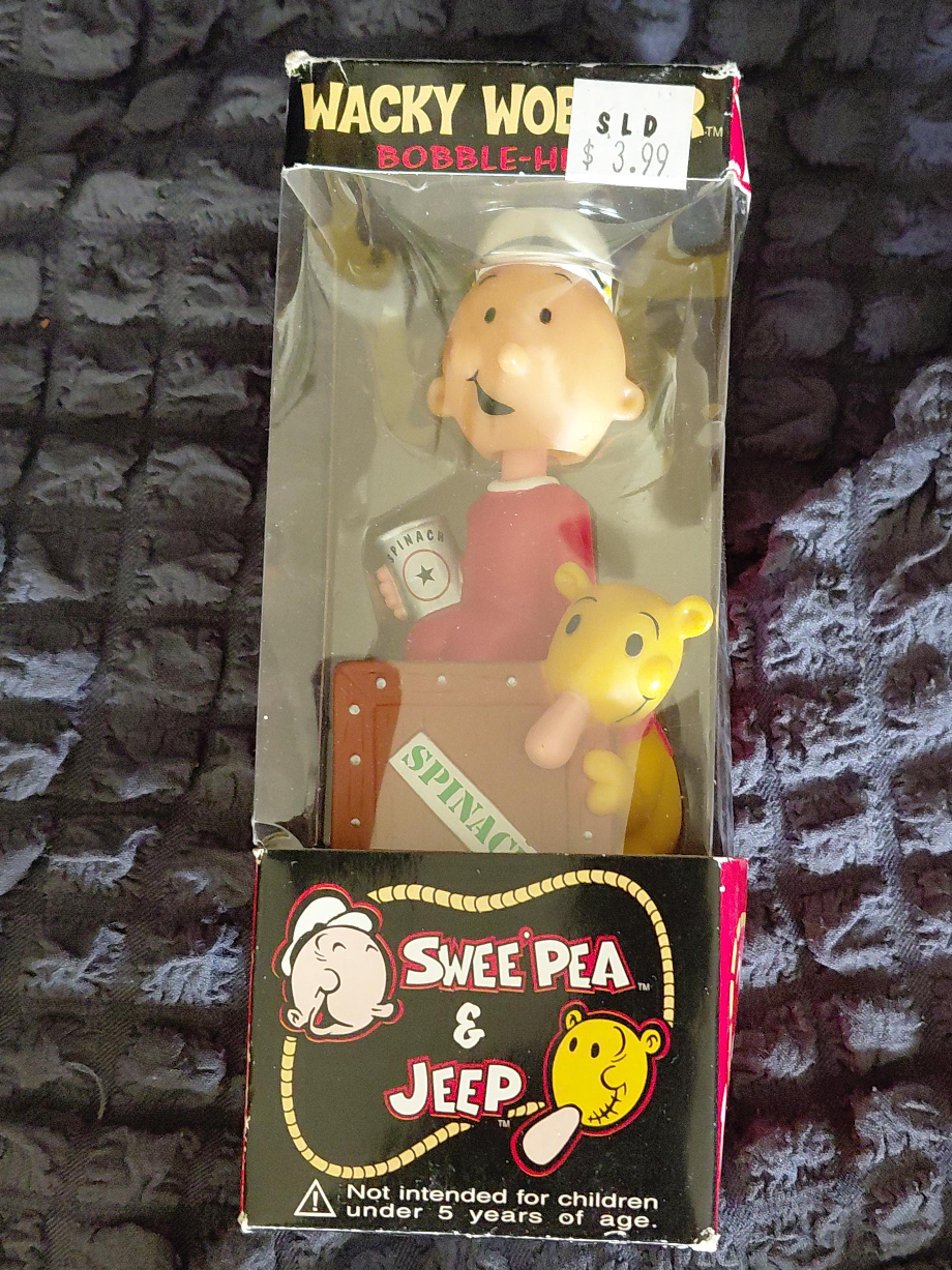 Wacky Wobblers Swee Pea & Jeep Bobblehead - New in Box! thumbnail