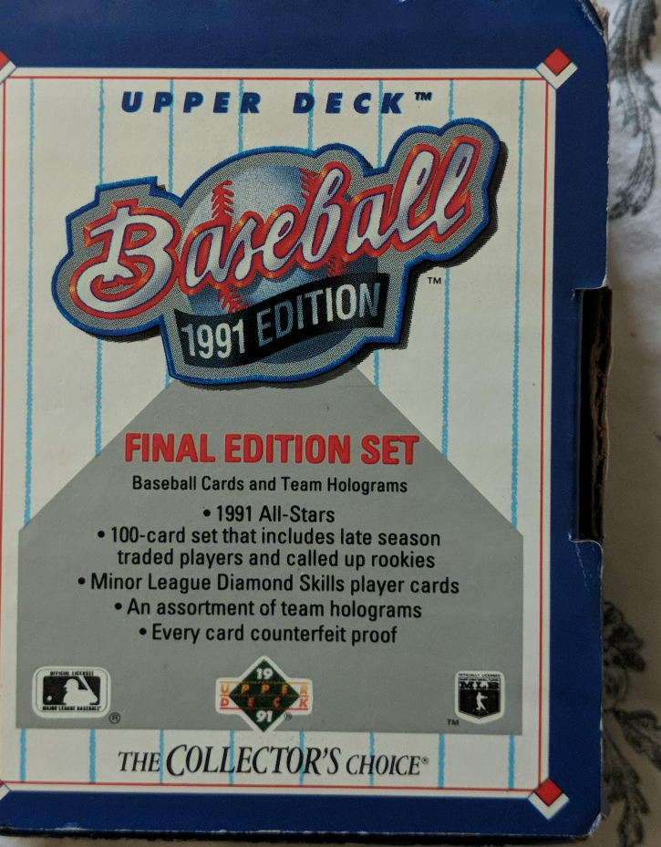 Upper Deck 1991 Baseball Final Edition Set thumbnail