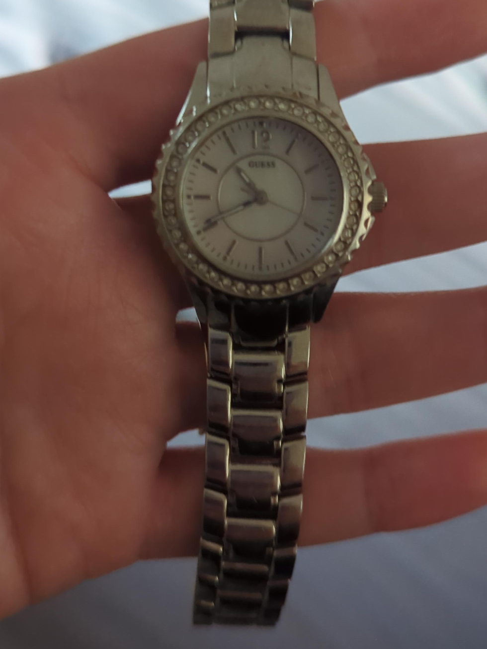 Guess Silver Watch with Rhinestones thumbnail