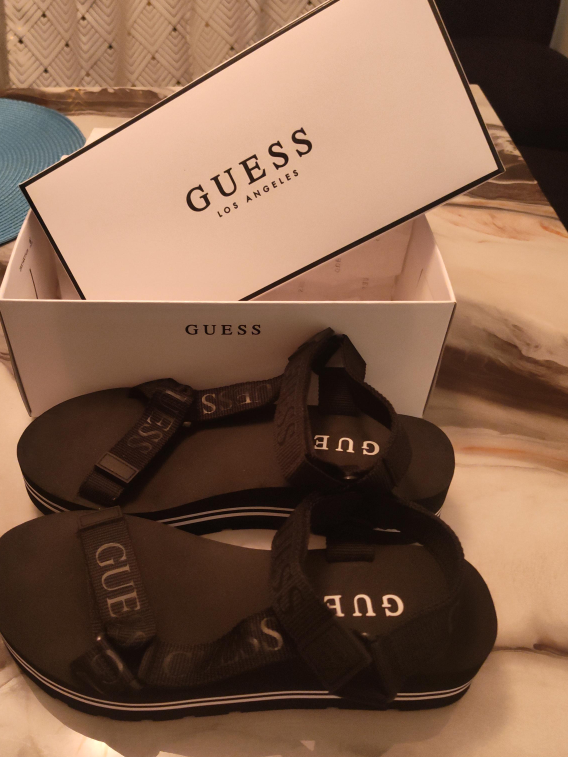 Guess Los Angeles Black Sandals thumbnail