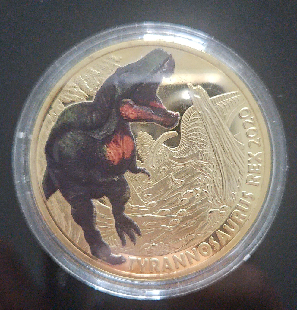 Tyrannosaurus Rex 2020 Gold Plated Coin thumbnail