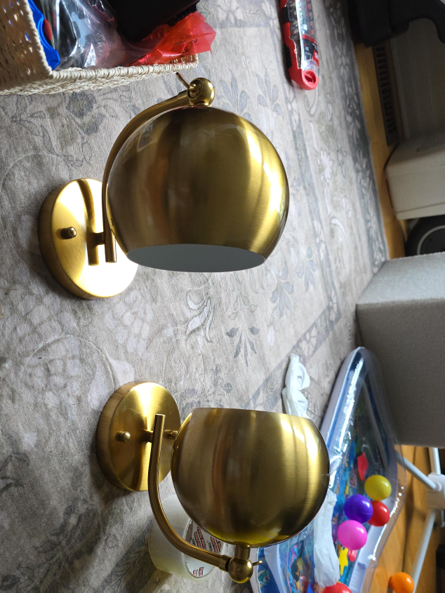 Gold Wall Sconce Lighting - Set of 2 thumbnail