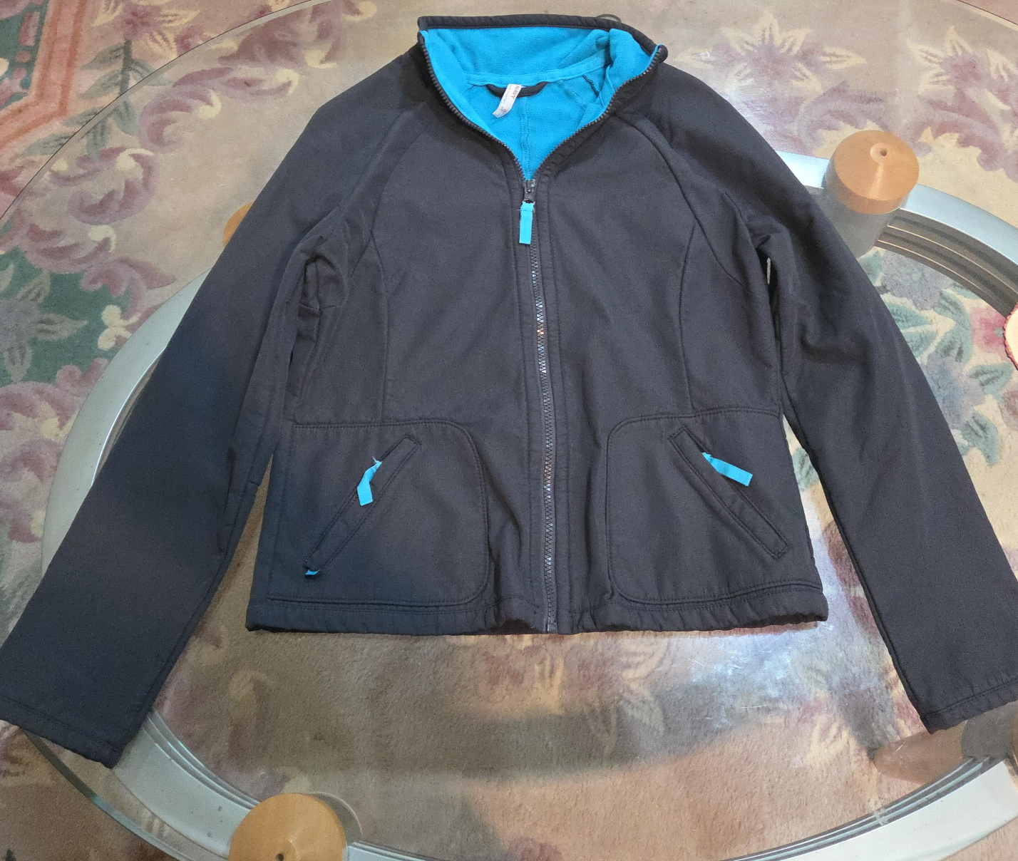 Old Navy Black Fleece Jacket - Size S thumbnail