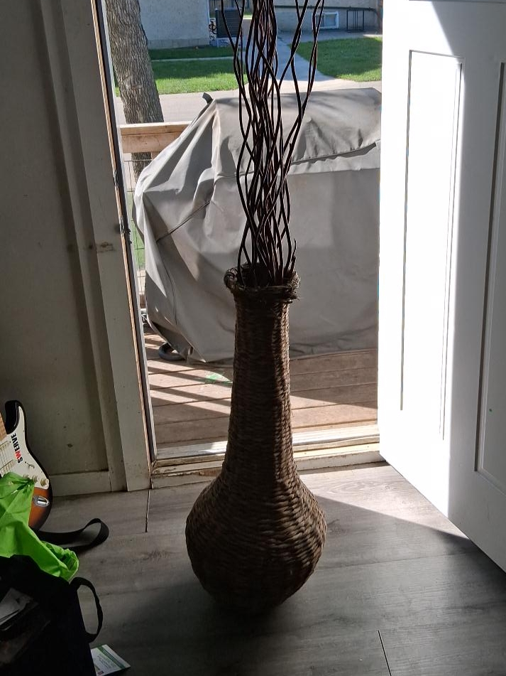 Wicker Vase with Decorative Branches thumbnail
