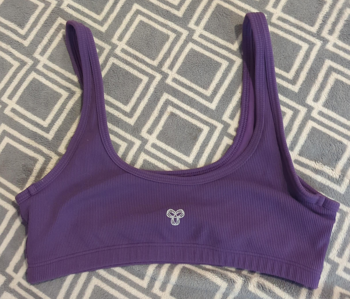 TNAction Purple Ribbed Bra Top - Size L thumbnail