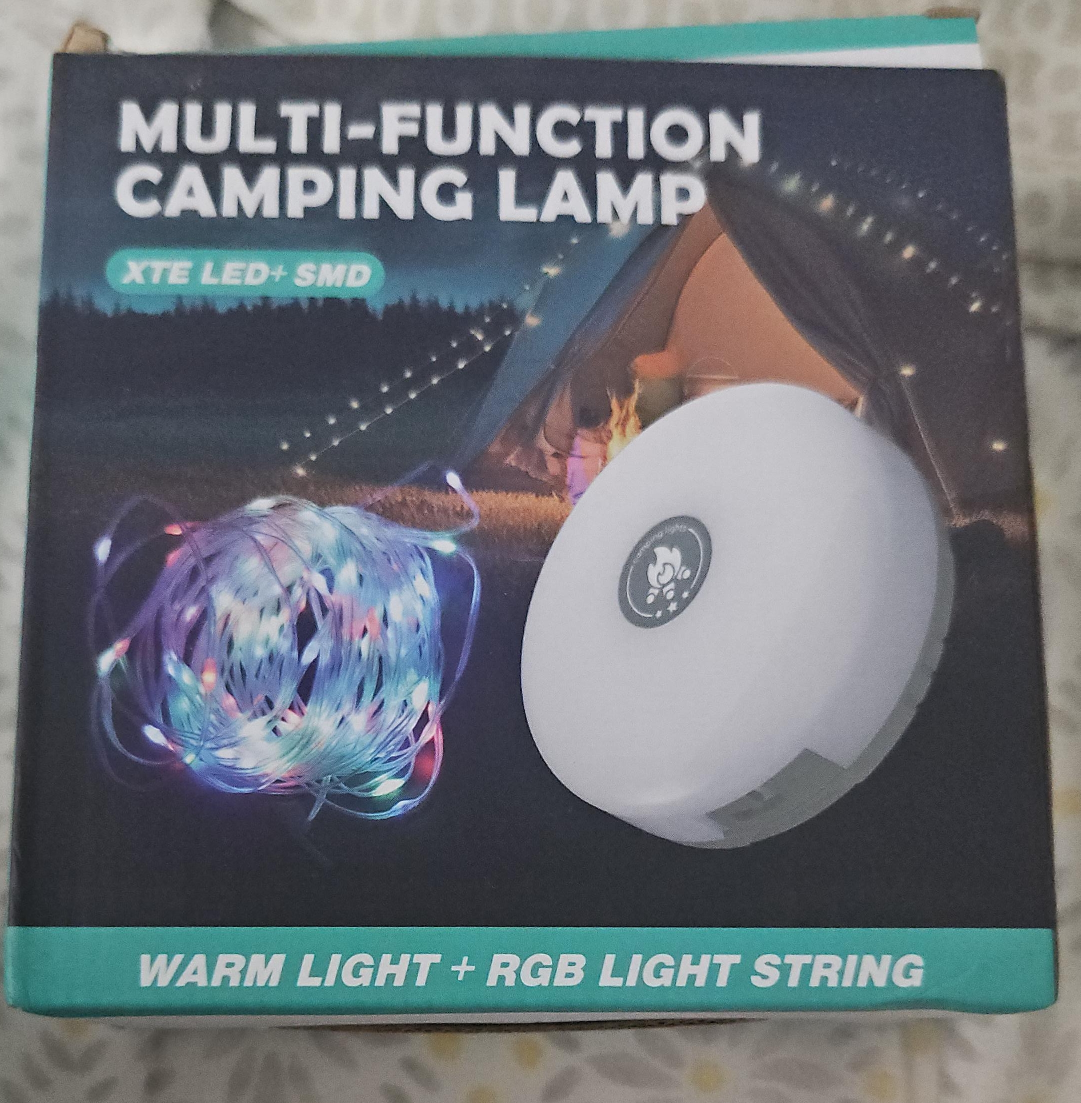 Multi-Function Camping Lamp - Warm/RGB Light String