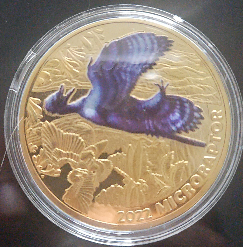 2022 Microraptor Gold Plated Coin thumbnail