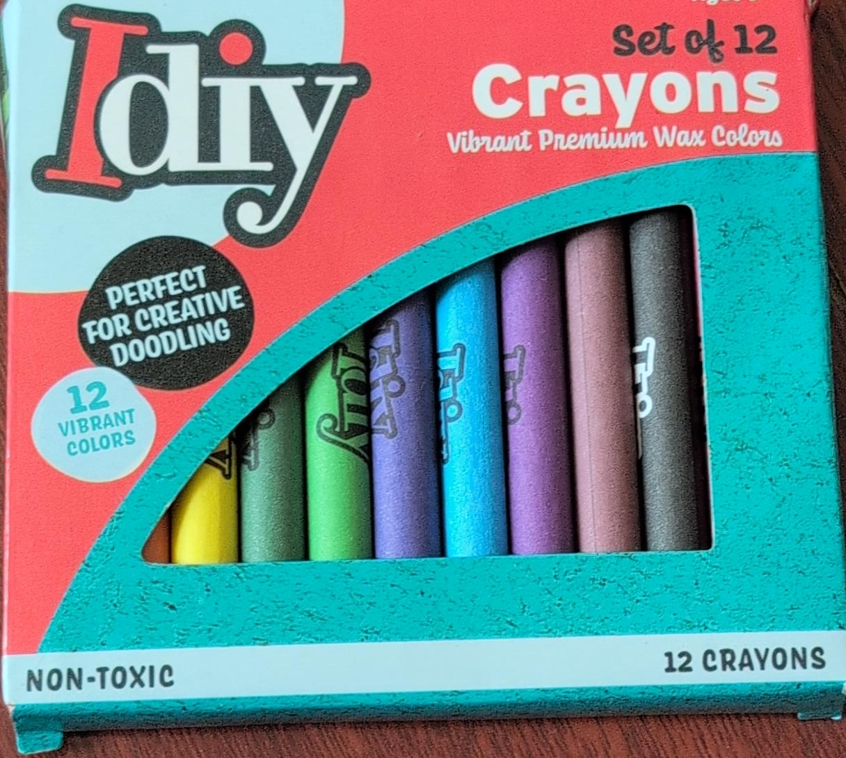 Idiy Set of 12 Crayons - Vibrant Premium Wax Colors