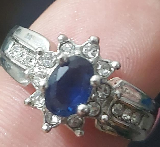 Blue Stone Silver Ring thumbnail