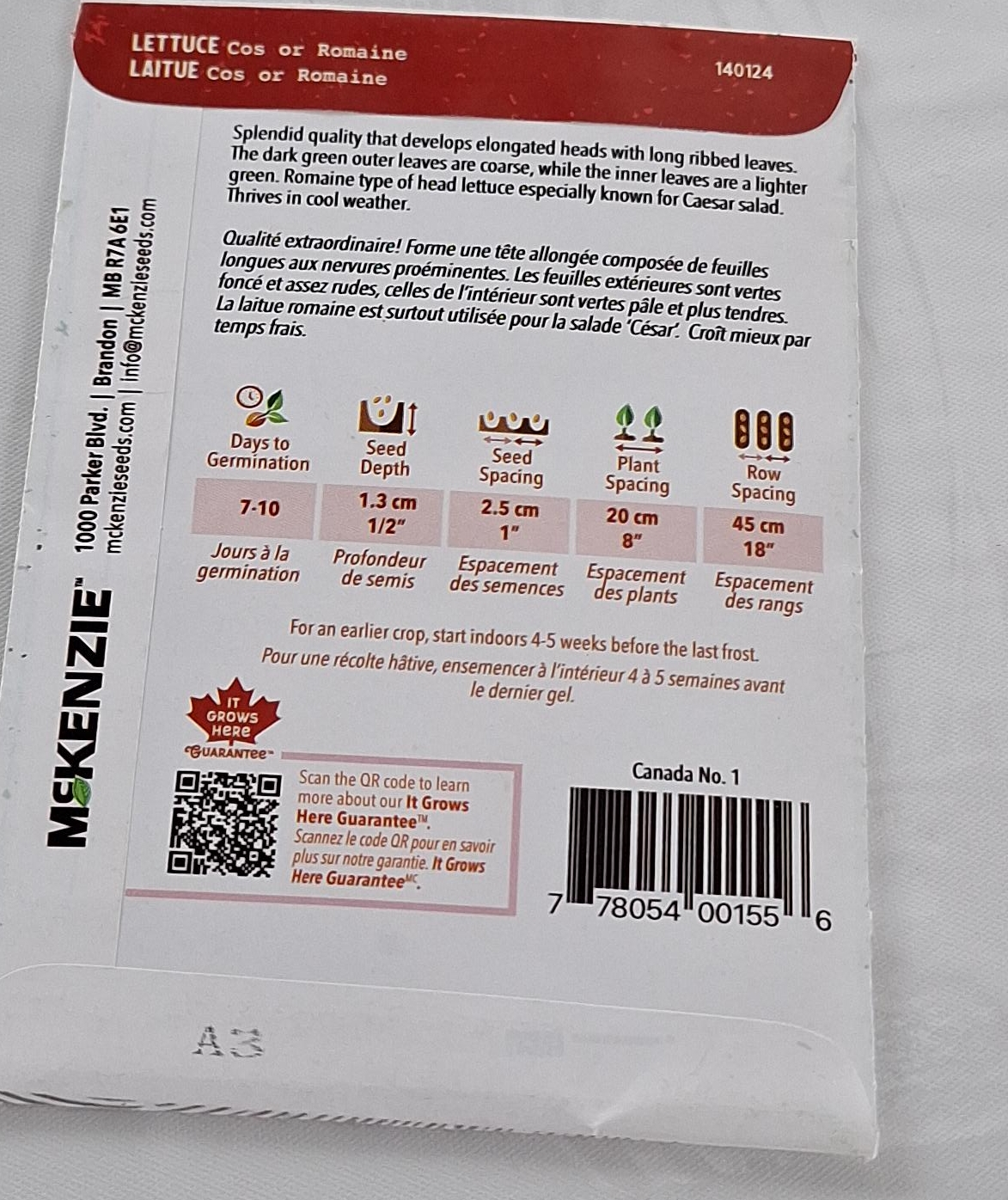 McKenzie's Romaine Lettuce Seeds