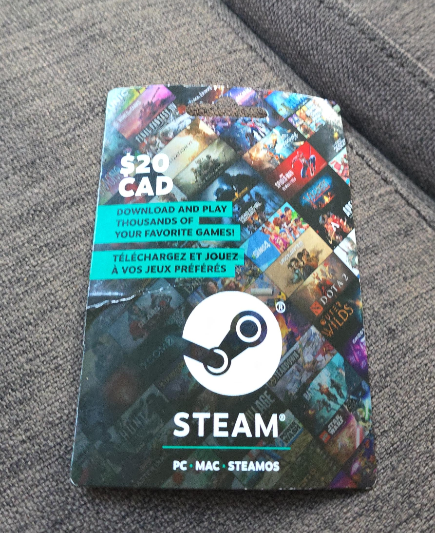 Steam $20 CAD Giftcard