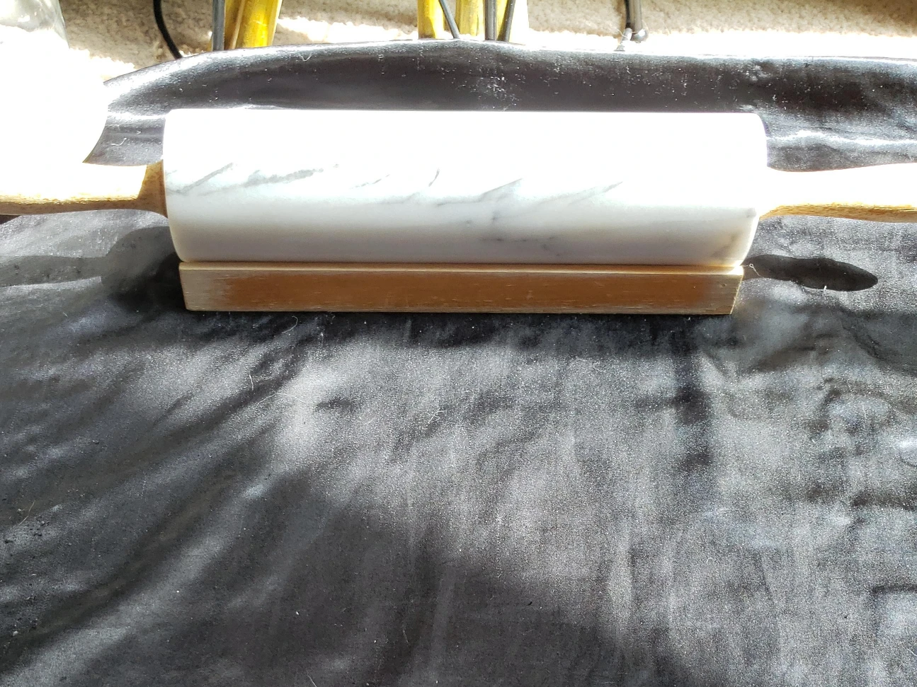 Marble Rolling Pin with Wooden Stand thumbnail