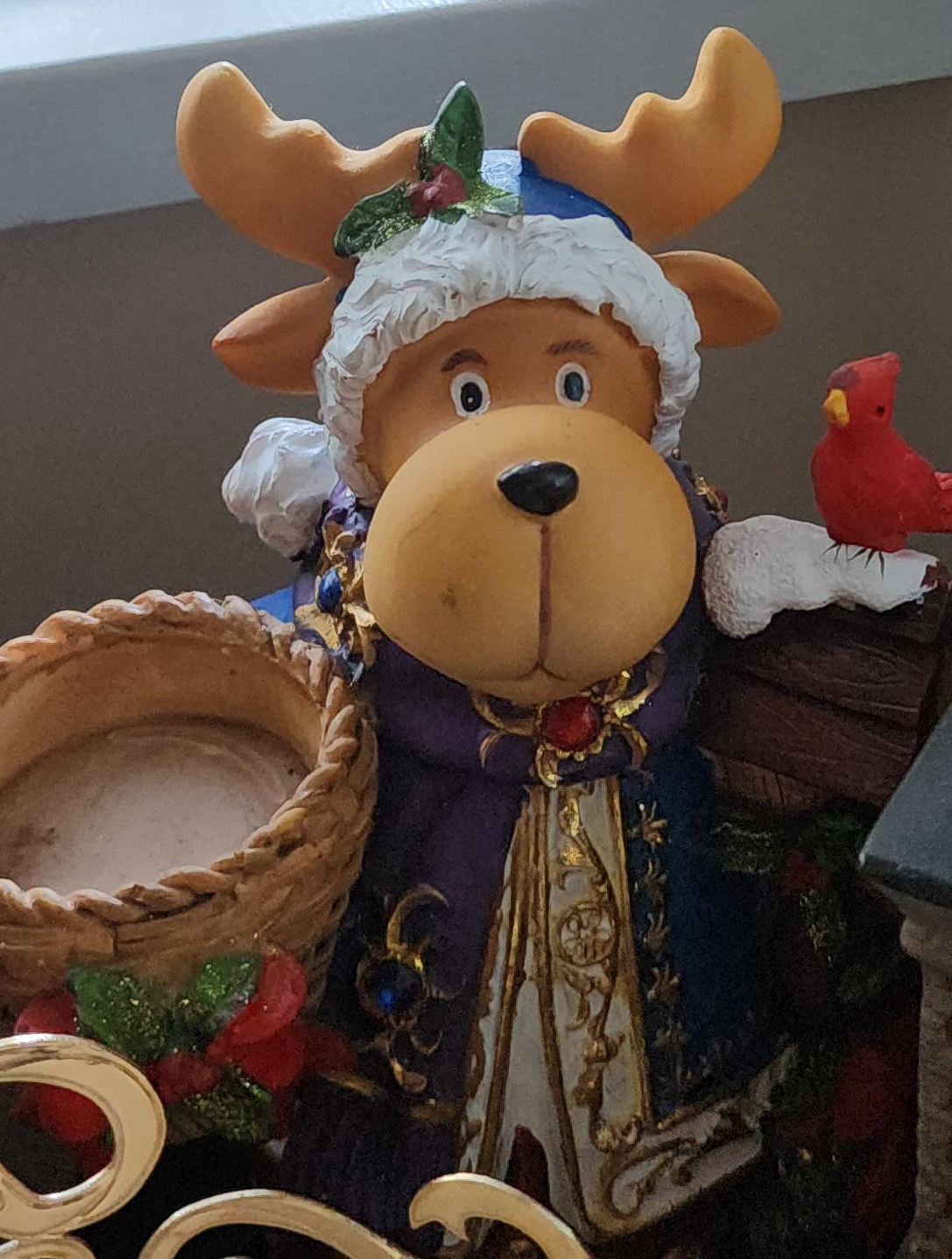 Moose Figurine with Candle Holder thumbnail