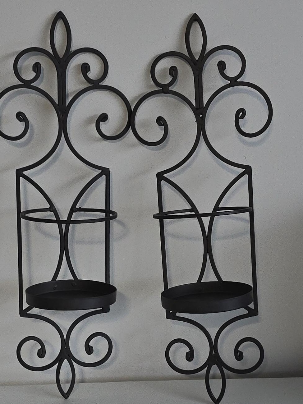 Wrought Iron Candle Holders (Set of 2) thumbnail