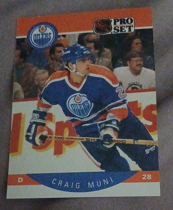 Craig Muni Oilers Pro Set Hockey Card thumbnail