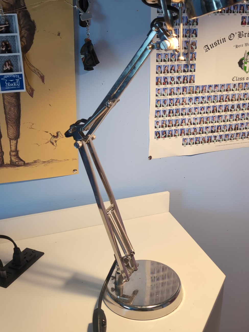 Adjustable Chrome Desk Lamp