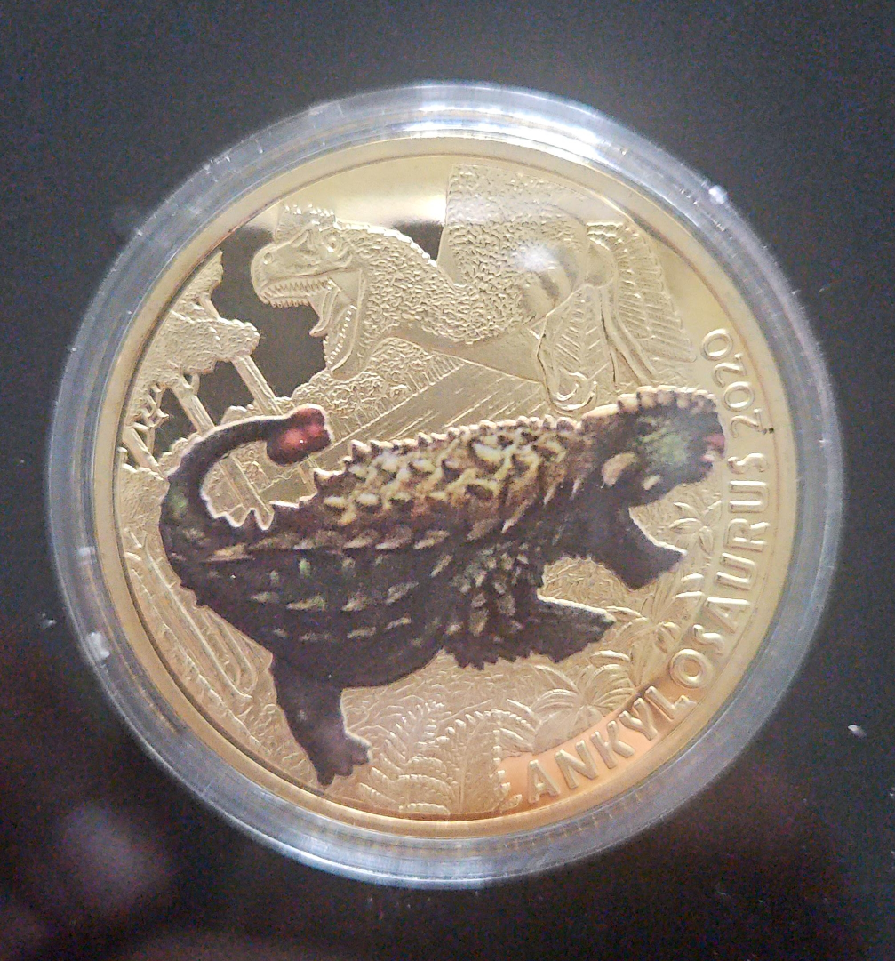 Ankylosaurus 2020 Gold Plated Coin thumbnail
