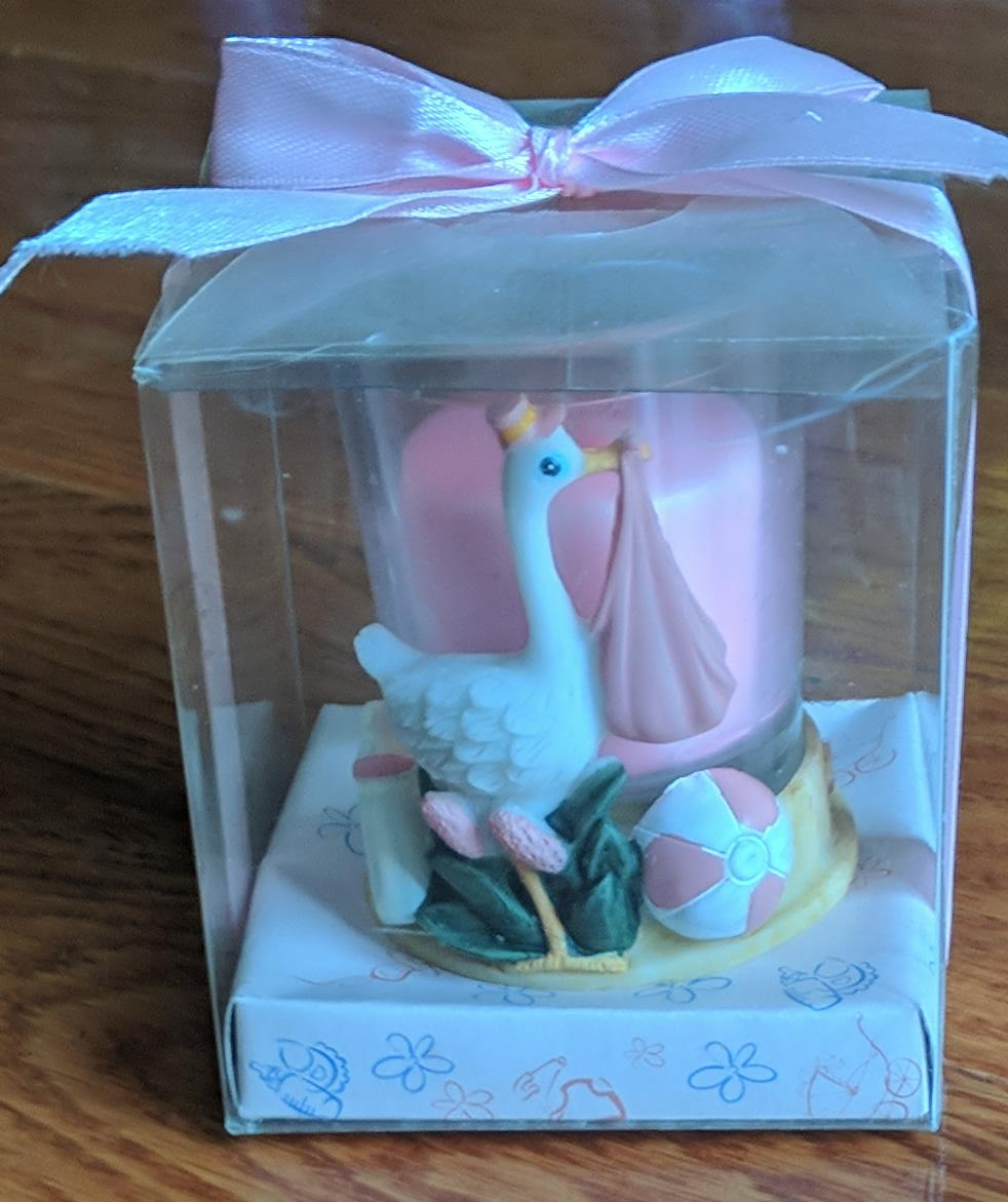 Stork Baby Shower Candle🧡 thumbnail
