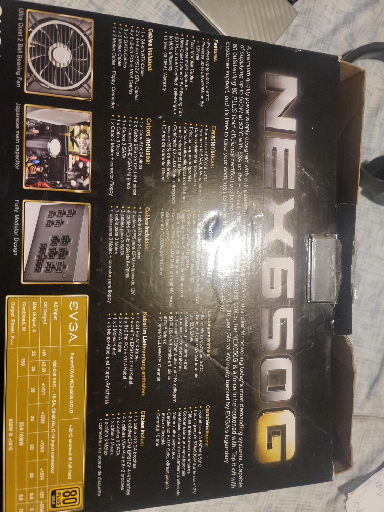 EVGA SuperNOVA NEX650G 650W PSU thumbnail