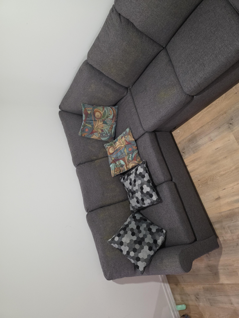 Grey Sectional Sofa with Pull-Out Bed