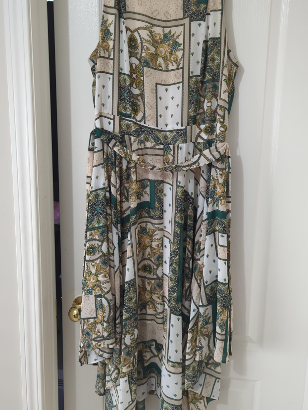 Patterned Summer Dress with Belt thumbnail