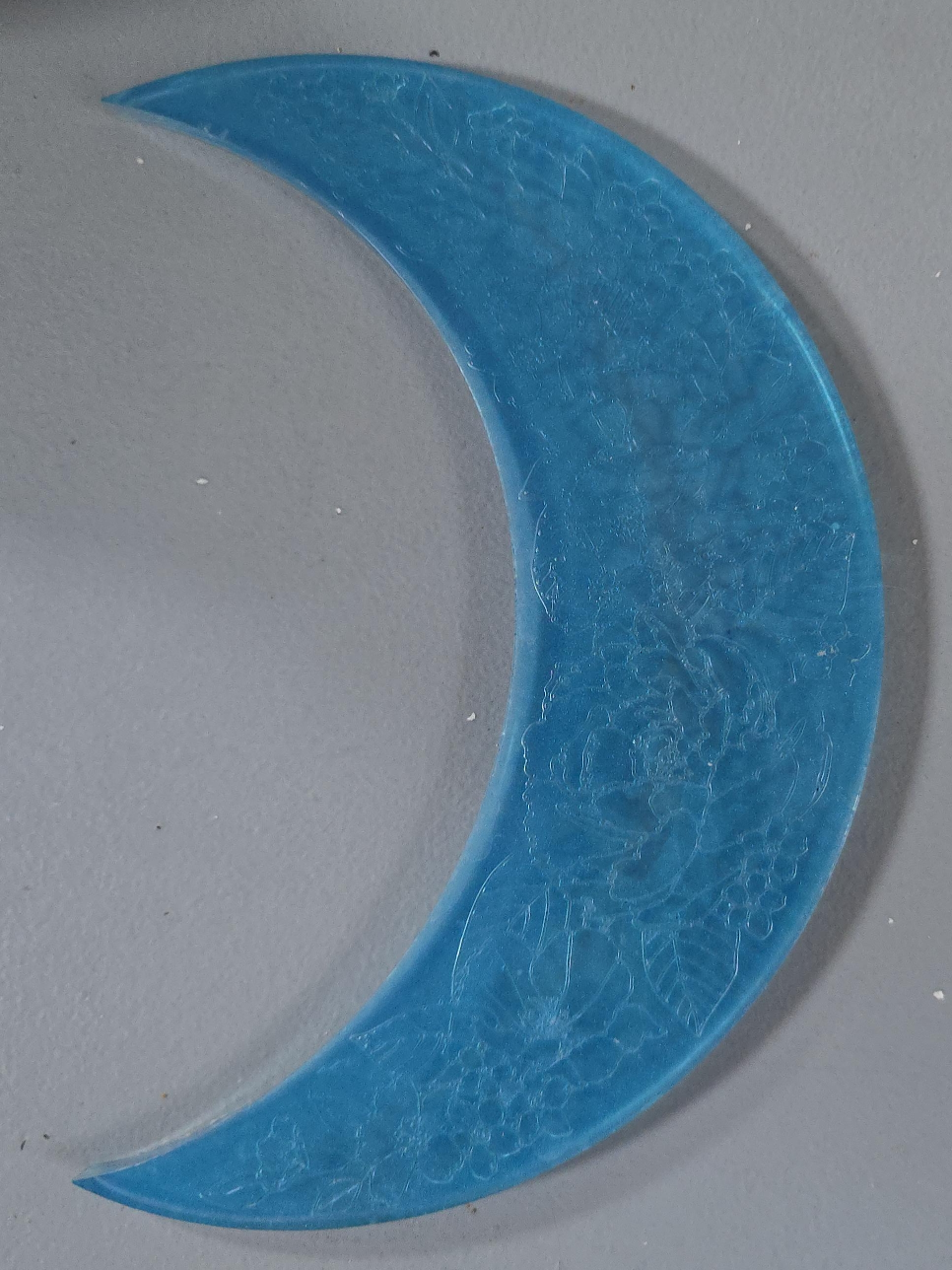 Blue Crescent Moon Decor - Floral Design thumbnail