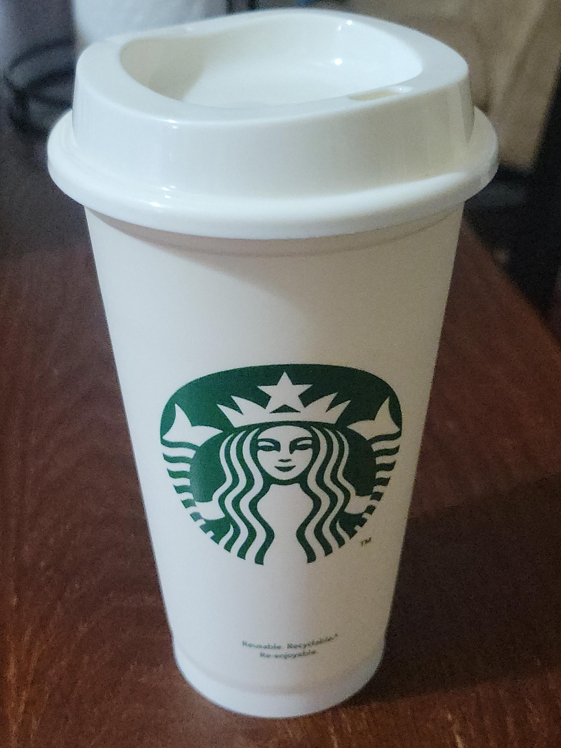 Original Starbucks Reusable White Coffee Cup thumbnail