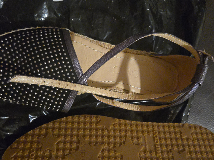 Jimmy Choo Black Espadrille Sandals thumbnail
