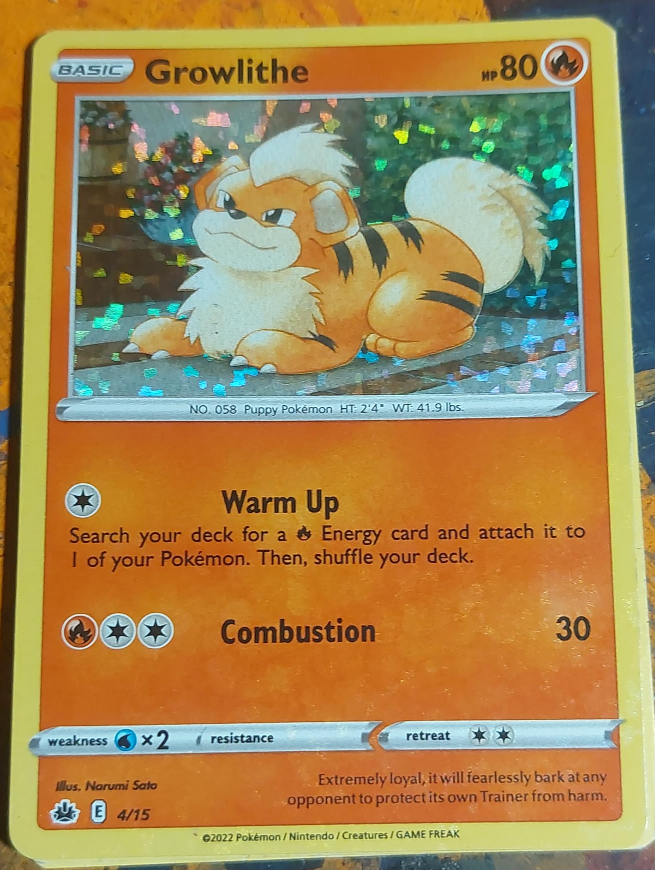 Growlithe Pokémon Card thumbnail