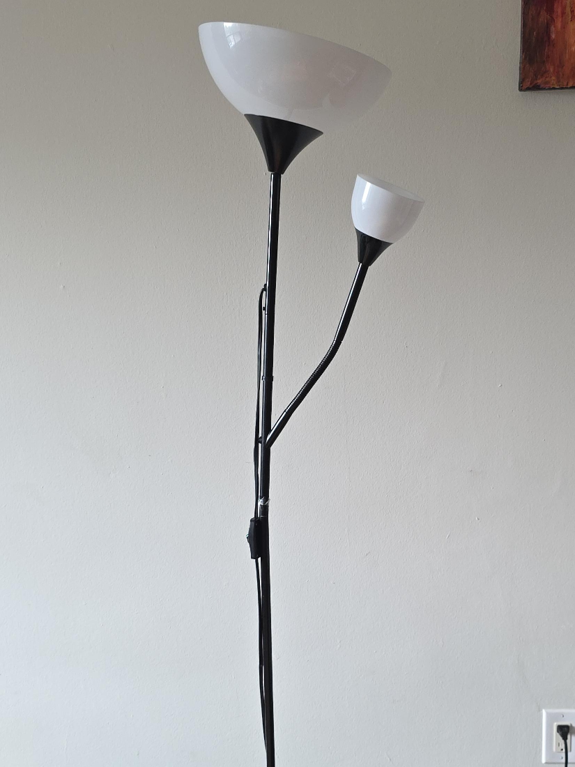 Black Floor Lamp with Reading Light thumbnail