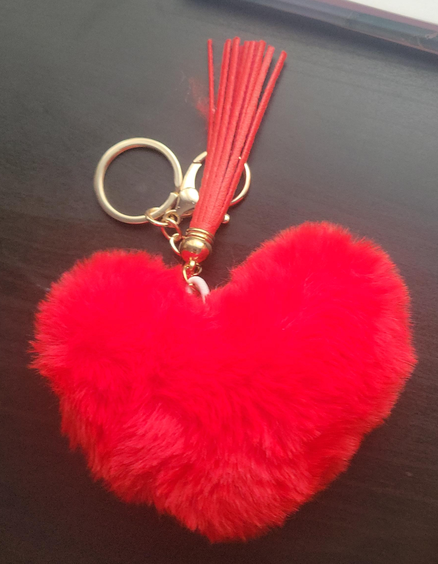 Red Heart Keychain with Tassel thumbnail