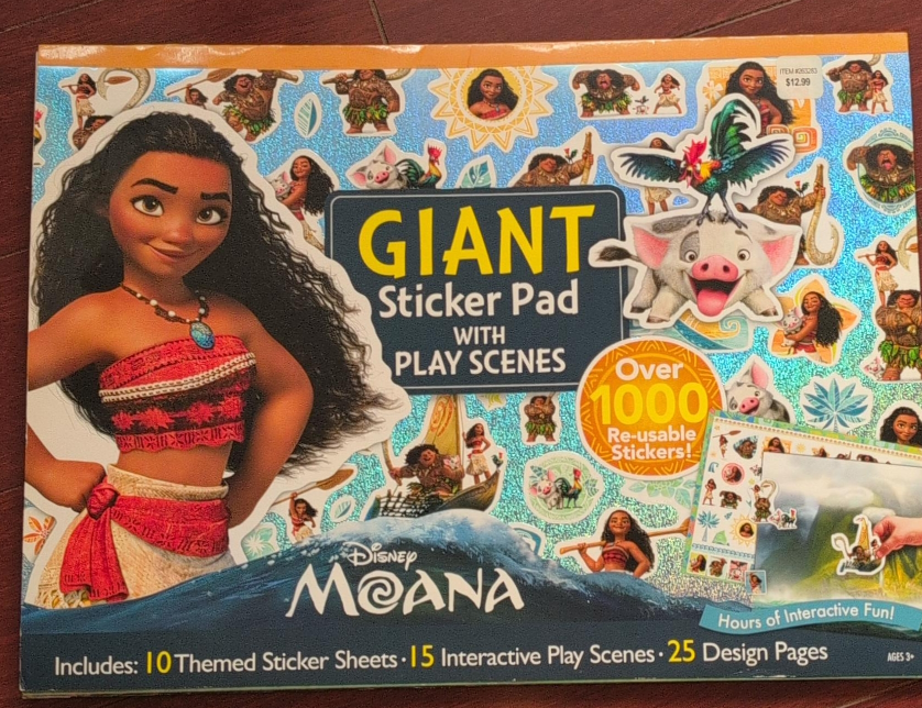 Disney Moana Giant Sticker Pad - New! thumbnail