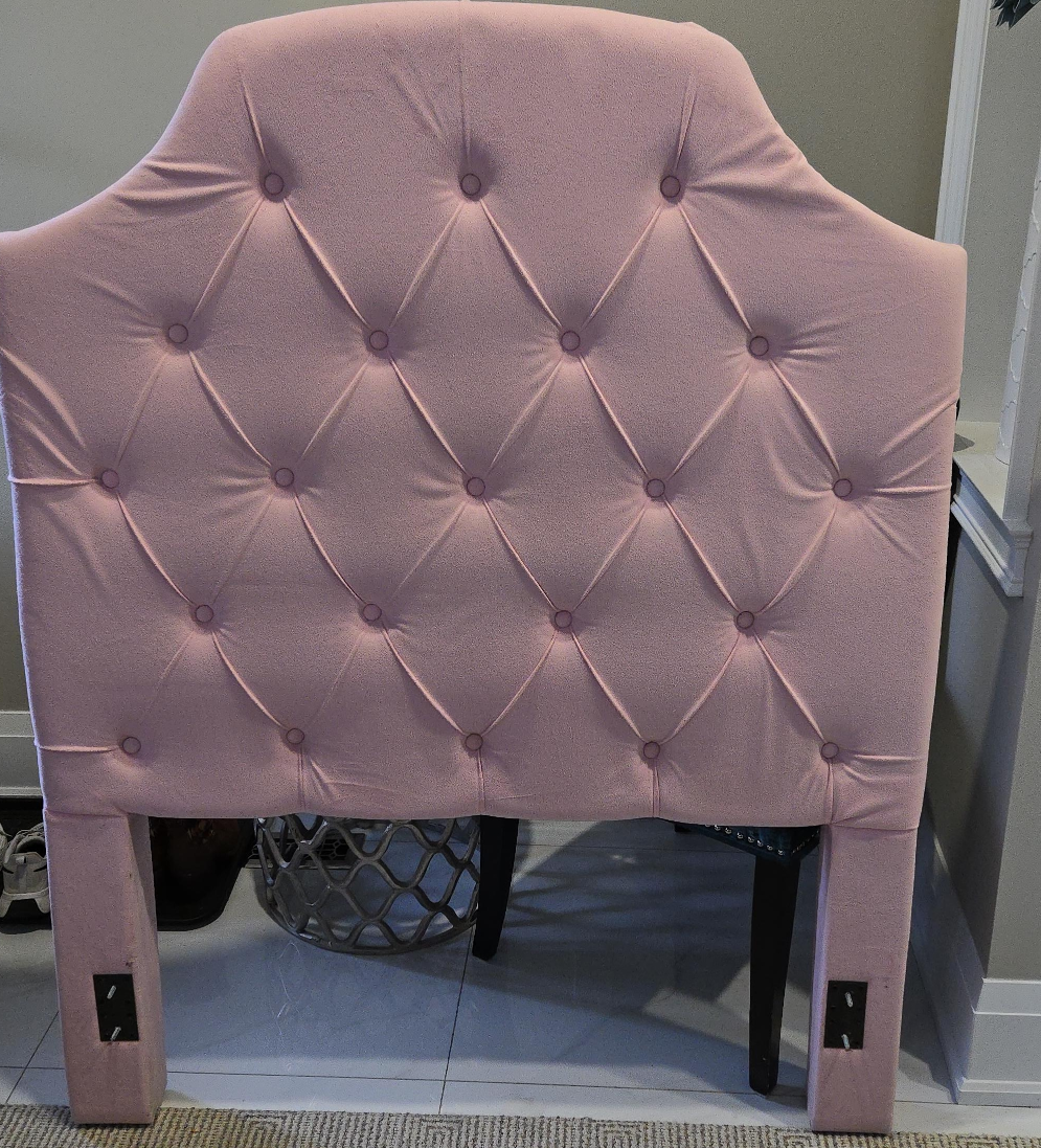 Twin size Pink Tufted Headboard