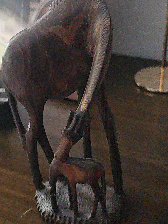 Wooden Giraffe Figurine