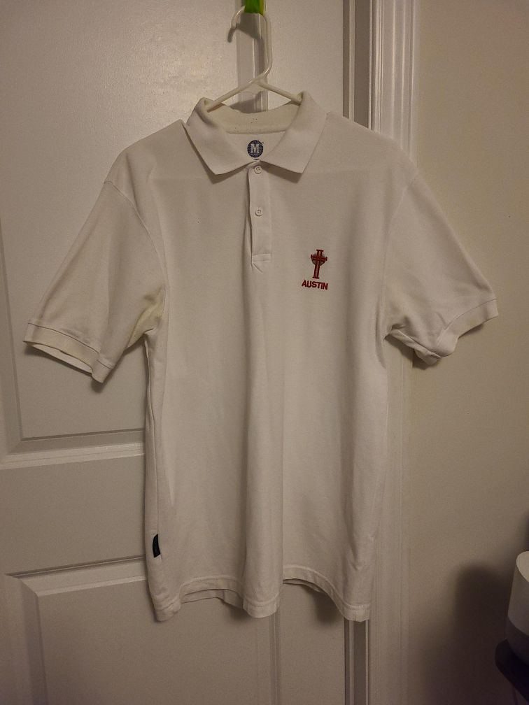 White Polo Shirt with Austin Logo thumbnail