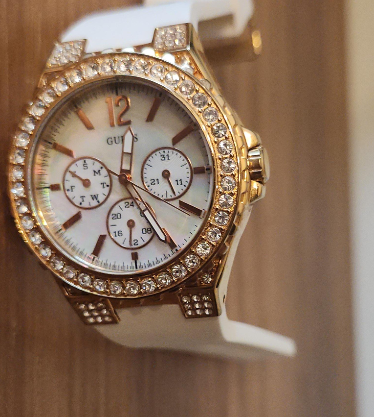 Guess Ladies Watch - Gold & White thumbnail