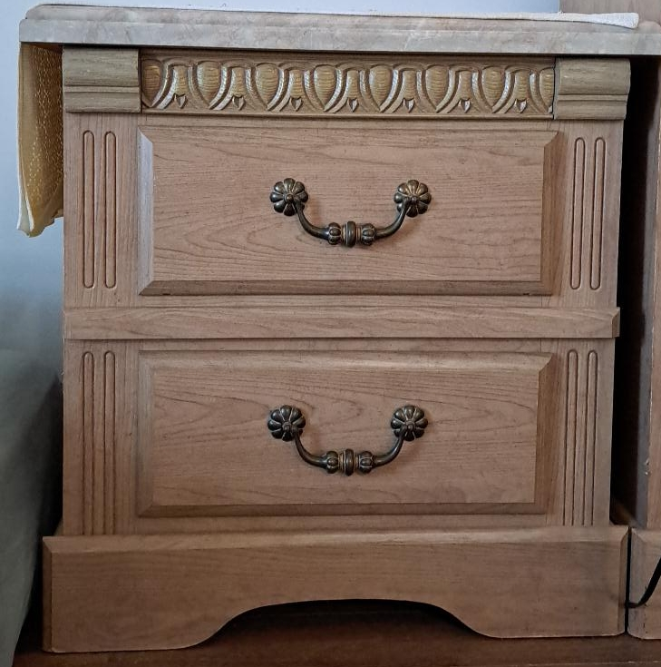 Wooden Two-Drawer Nightstand thumbnail