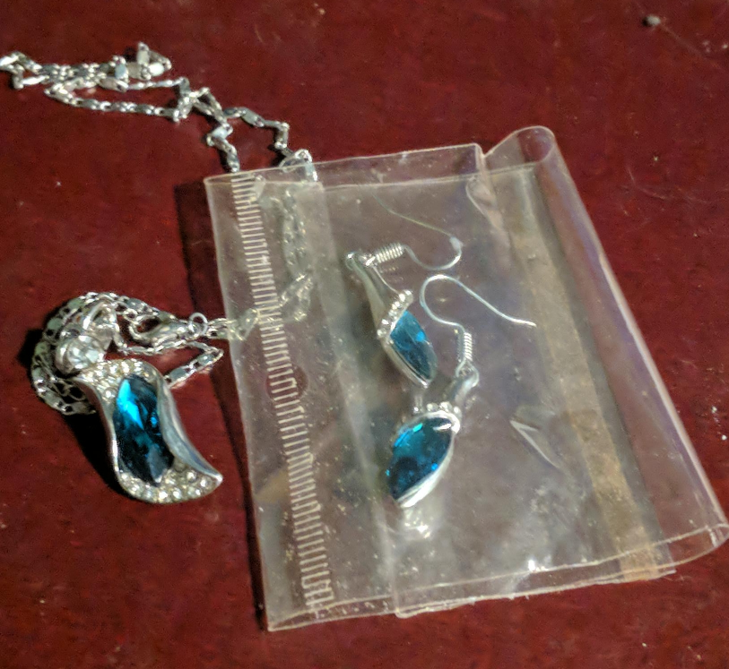 Necklace and Earring Set - Blue thumbnail