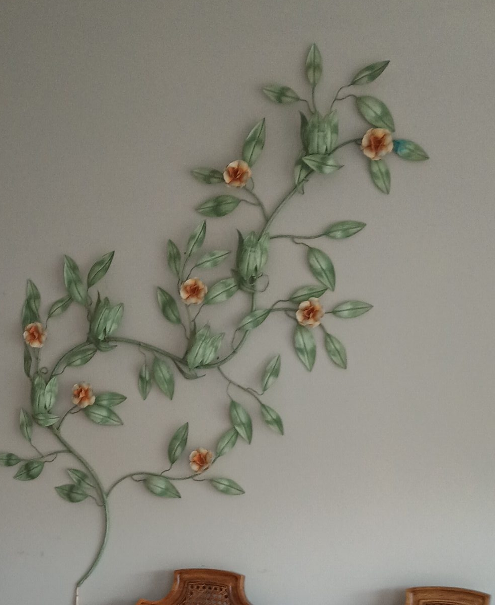 Metal Wall Art Floral Branch Decor