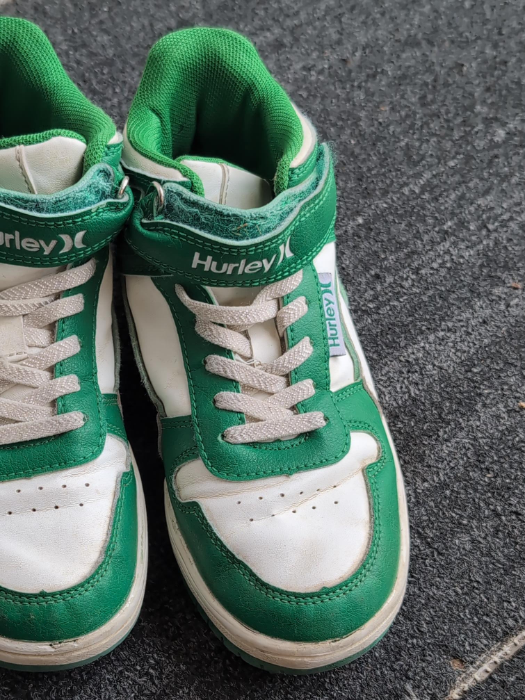 Hurley Green & White High-Top Sneakers thumbnail