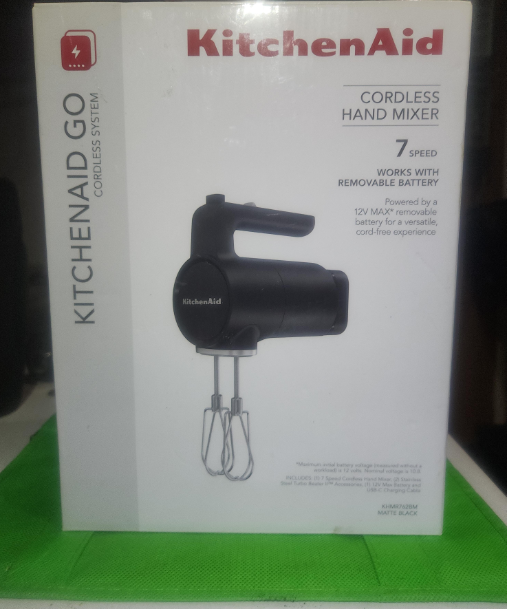 KitchenAid Go Cordless Hand Mixer - Matte Black thumbnail