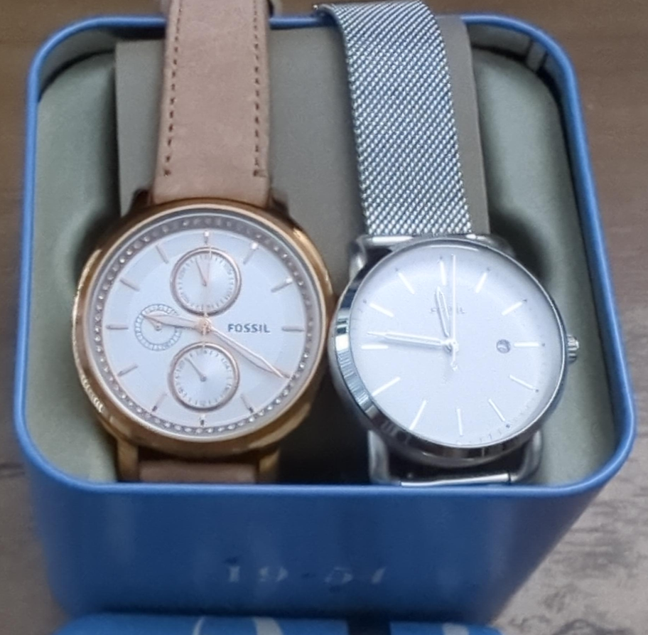Fossil Watch Set - Silver & Rose Gold thumbnail
