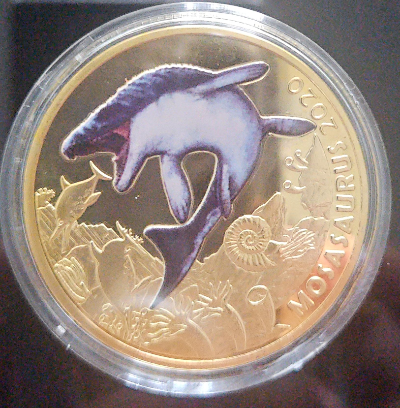 2020 Mosasaurus Gold Plated Coin thumbnail