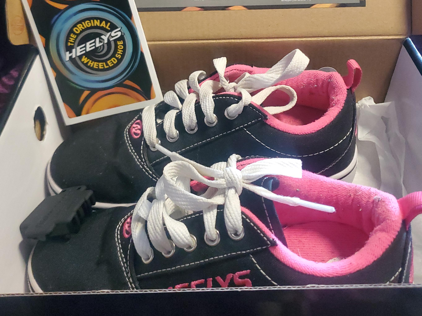 Heelys Wheeled Shoes - Black & Pink thumbnail