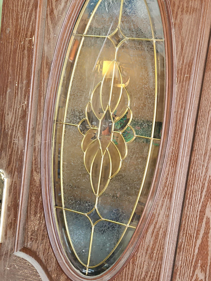 Wooden Door with Decorative Glass thumbnail