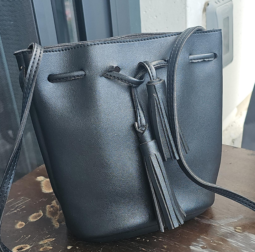 Black Bucket Bag with Tassels thumbnail