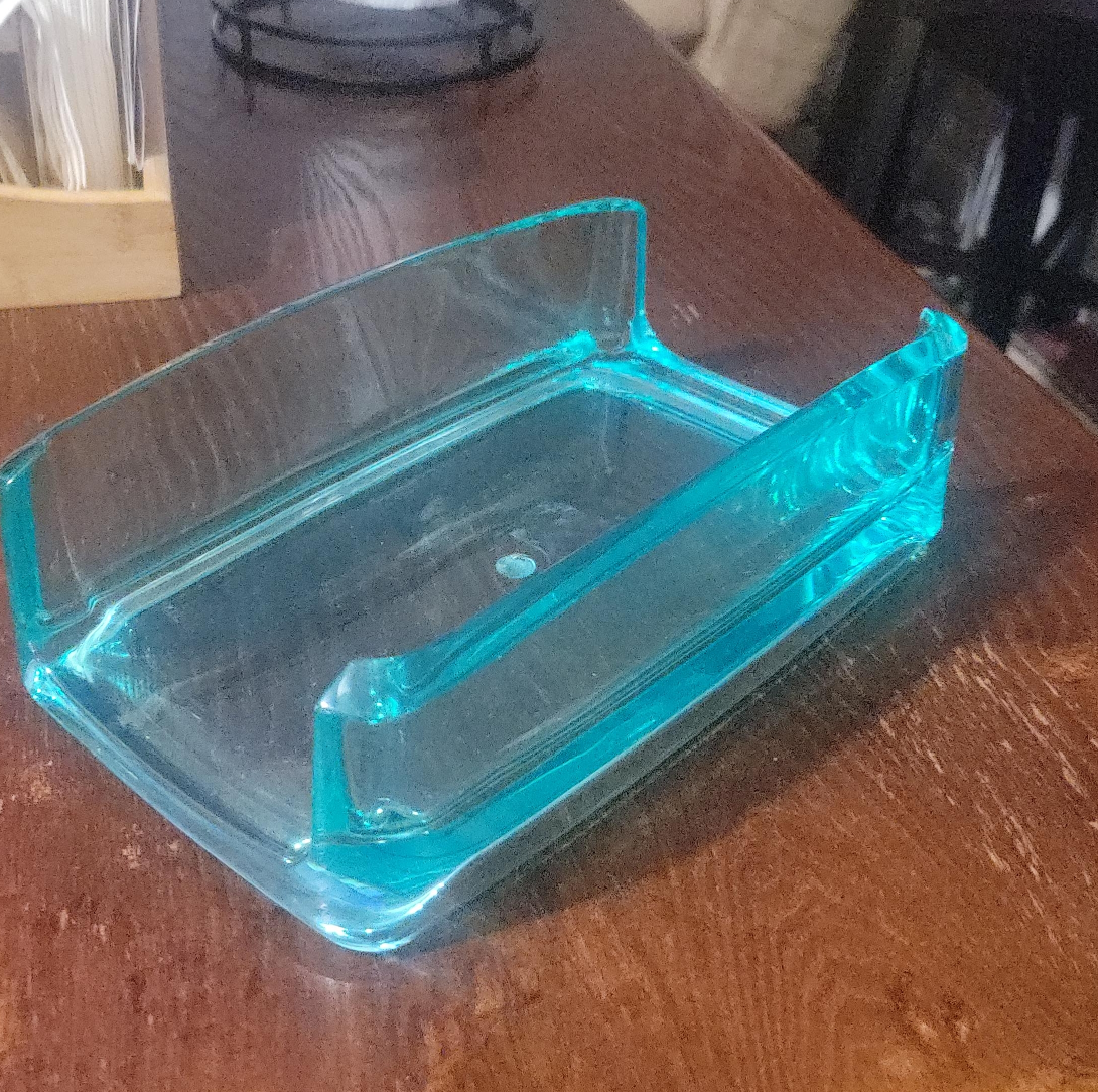 Aqua Blue Glass Napkin Holder thumbnail