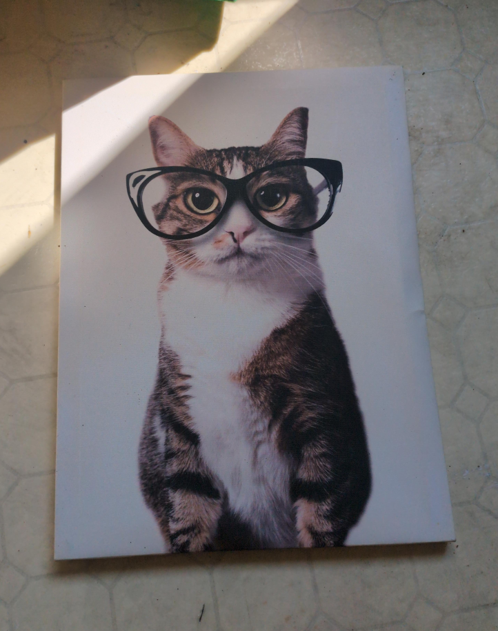 cat with glasses painting thumbnail