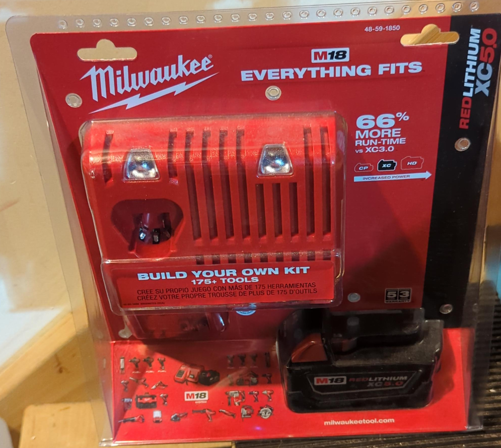 New Milwaukee M18 Battery Charger & 5.0 Battery thumbnail