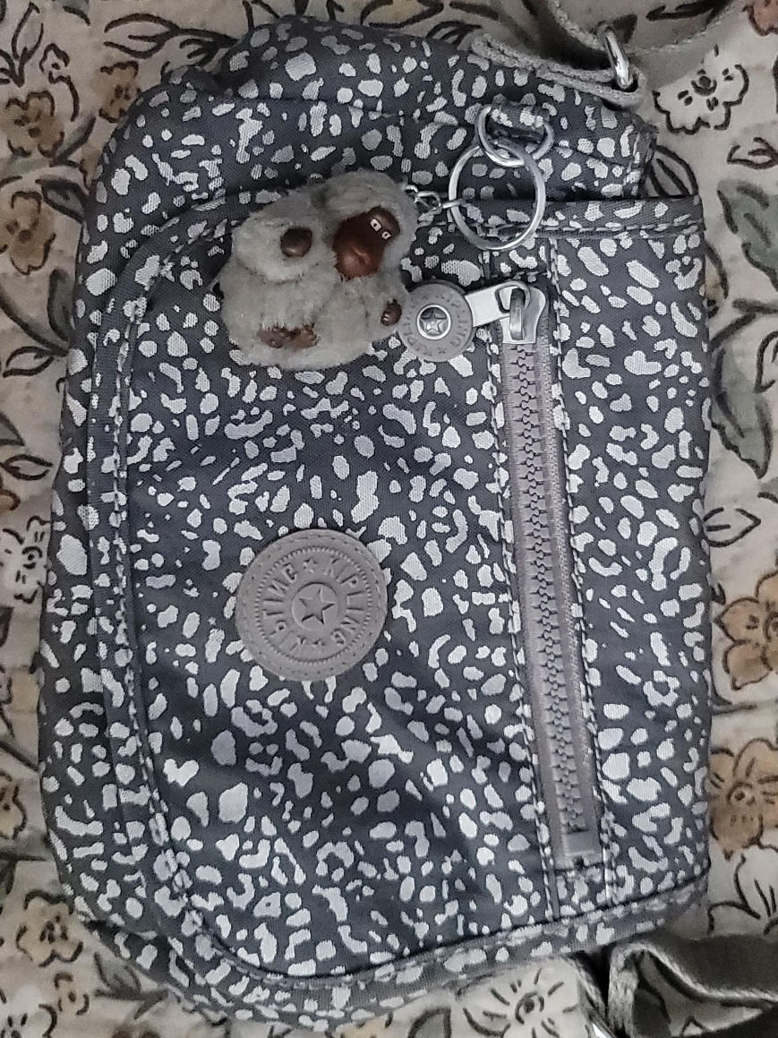 Kipling Crossbody Bag - Gray Leopard Print thumbnail